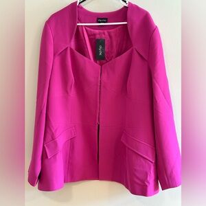 City Chic Vibrant Pink Blazer